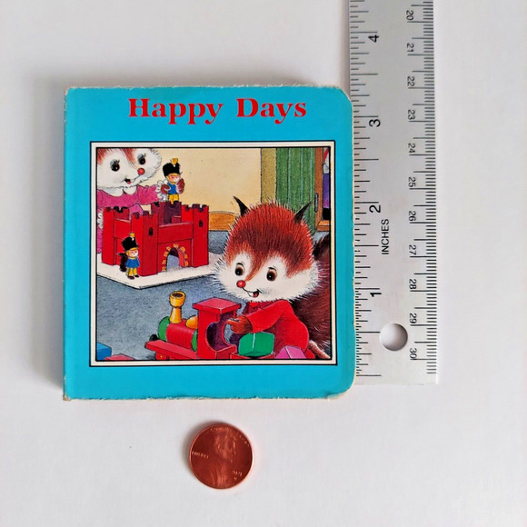 Vintage Children's Mini Board Book Lot Happy Endings 1985 Baby Toddler Set of 6 - Picture 4 of 9